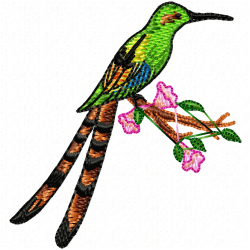 Hummingbirds Embroidery Design 7